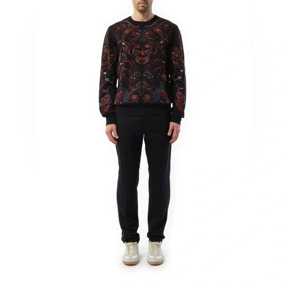NWT Men’s Alexander McQueen Victorian Emb Skull Embroidered Crewneck Sweater - Picture 9 of 14